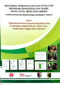 Image of Protokol pemantuan dan evaluasi program pengendalian diare pada level meso dan mikro ( evaluasi proses dan dampak dengan pendakatan sistem)